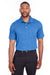 Puma 596801 Mens Icon Performance Moisture Wicking Short Sleeve Polo Shirt Lapis Blue Model Front