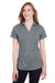 Puma 596802 Womens Icon Performance Moisture Wicking Short Sleeve Polo Shirt Quiet Shade Grey Model Front