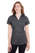 Puma 596802 Womens Icon Performance Moisture Wicking Short Sleeve Polo Shirt Black Model Front