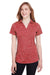 Puma 596802 Womens Icon Performance Moisture Wicking Short Sleeve Polo Shirt High Risk Red Model Front
