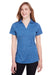 Puma 596802 Womens Icon Performance Moisture Wicking Short Sleeve Polo Shirt Lapis Blue Model Front