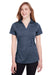 Puma 596802 Womens Icon Performance Moisture Wicking Short Sleeve Polo Shirt Peacoat Blue Model Front