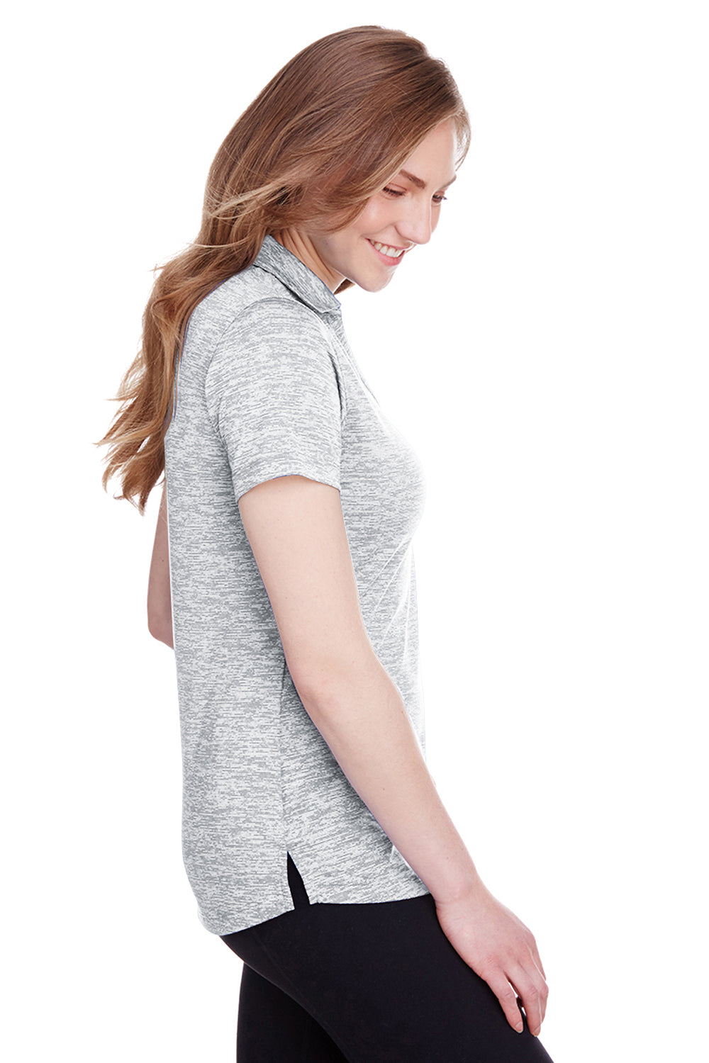 Puma 596802 Womens Icon Performance Moisture Wicking Short Sleeve Polo Shirt Bright White Model 3q