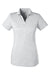 Puma 596802 Womens Icon Performance Moisture Wicking Short Sleeve Polo Shirt Bright White Flat Front