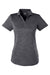 Puma 596802 Womens Icon Performance Moisture Wicking Short Sleeve Polo Shirt Black Flat Front