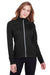 Puma 596803 Womens Icon Performance Moisture Wicking Full Zip Sweatshirt Black Model Front
