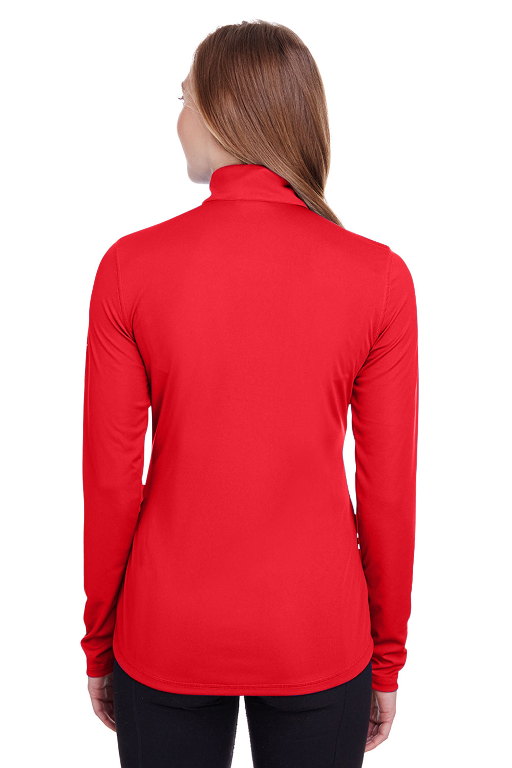 Puma 596803 Womens Icon Performance Moisture Wicking Full Zip Sweatshirt High Risk Red Model Back