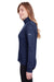 Puma 596803 Womens Icon Performance Moisture Wicking Full Zip Sweatshirt Peacoat Blue Model Side