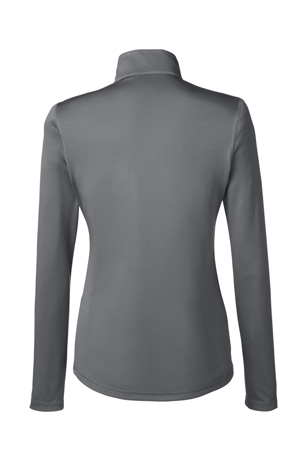 Puma 596803 Womens Icon Performance Moisture Wicking Full Zip Sweatshirt Quiet Shade Grey Flat Back