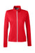 Puma 596803 Womens Icon Performance Moisture Wicking Full Zip Sweatshirt High Risk Red Flat Front