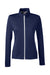 Puma 596803 Womens Icon Performance Moisture Wicking Full Zip Sweatshirt Peacoat Blue Flat Front