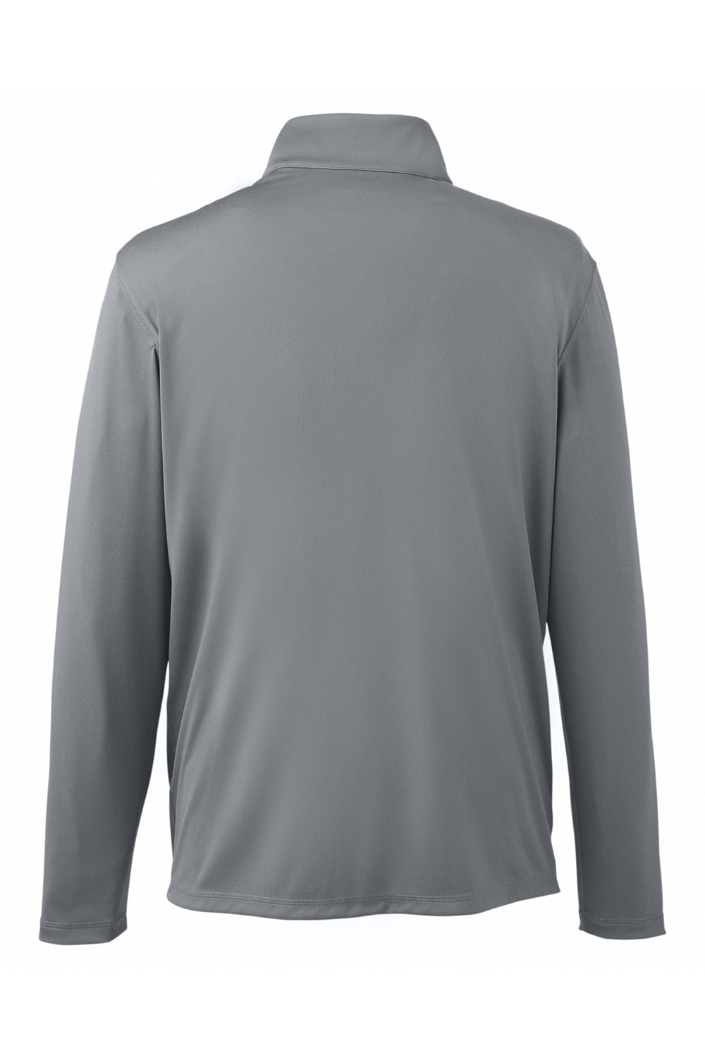 Puma 596807 Mens Icon Performance Moisture Wicking 1/4 Zip Sweatshirt Quiet Shade Grey Flat Back