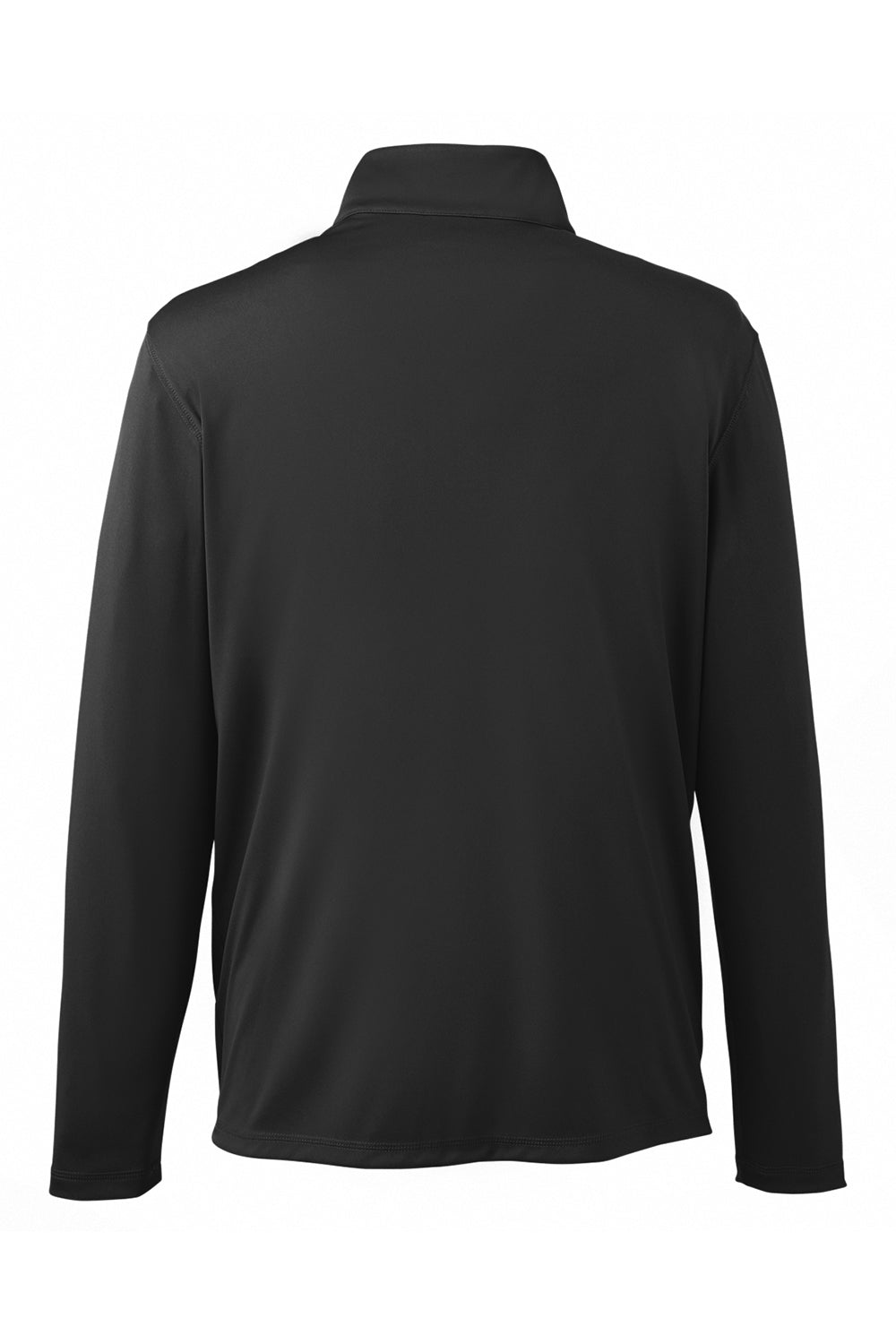 Puma 596807 Mens Icon Performance Moisture Wicking 1/4 Zip Sweatshirt Black Flat Back