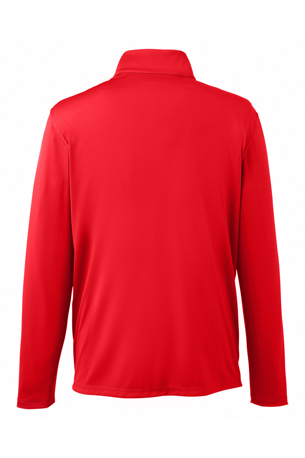 Puma 596807 Mens Icon Performance Moisture Wicking 1/4 Zip Sweatshirt High Risk Red Flat Back