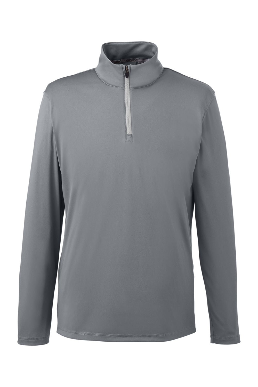 Puma 596807 Mens Icon Performance Moisture Wicking 1/4 Zip Sweatshirt Quiet Shade Grey Flat Front