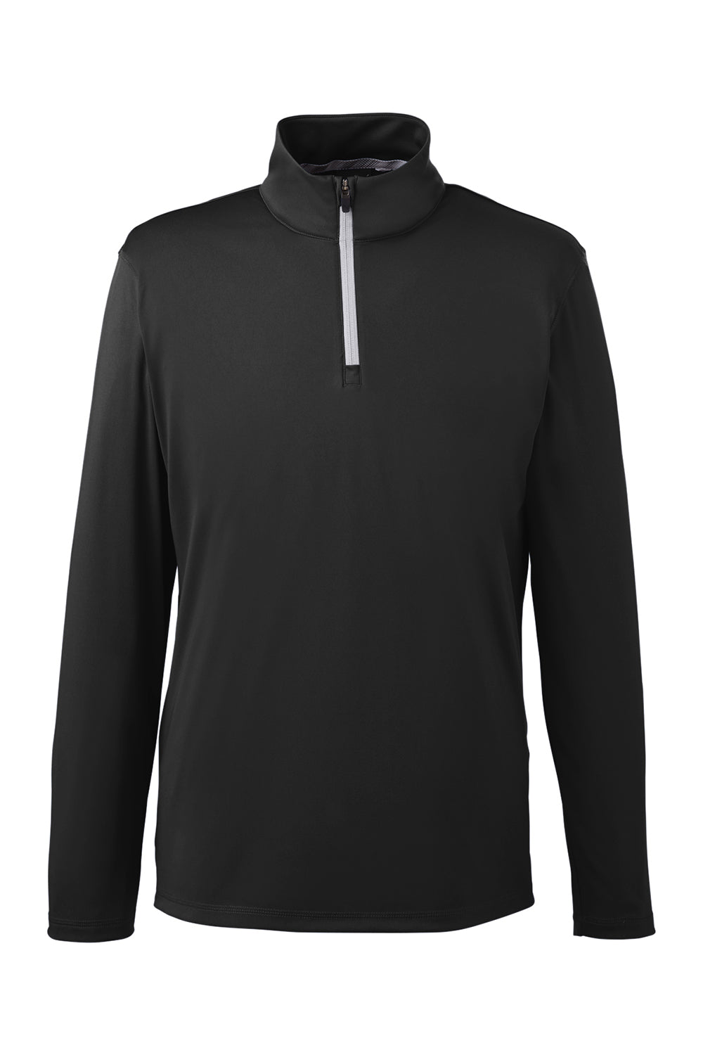 Puma 596807 Mens Icon Performance Moisture Wicking 1/4 Zip Sweatshirt Black Flat Front