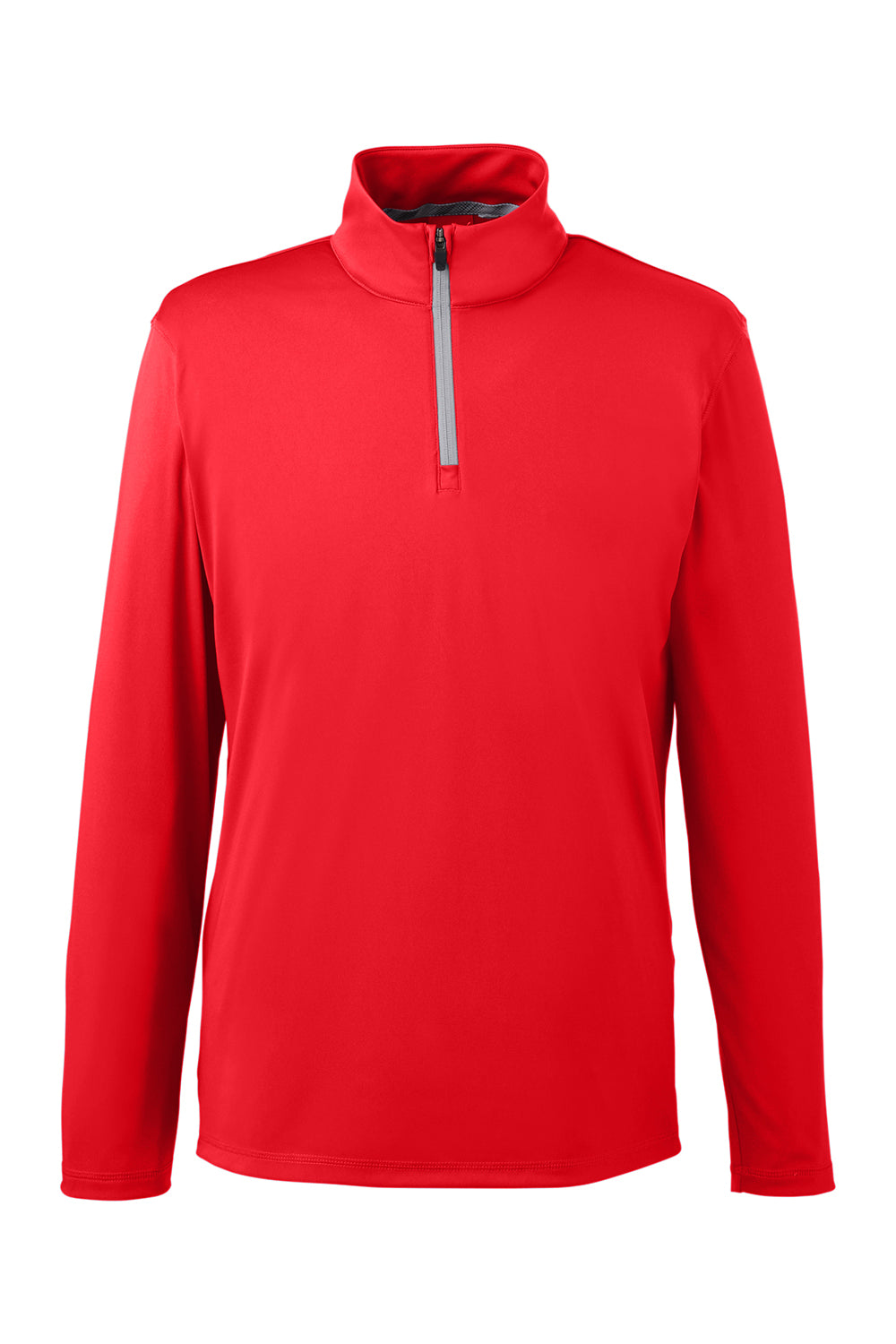 Puma 596807 Mens Icon Performance Moisture Wicking 1/4 Zip Sweatshirt High Risk Red Flat Front