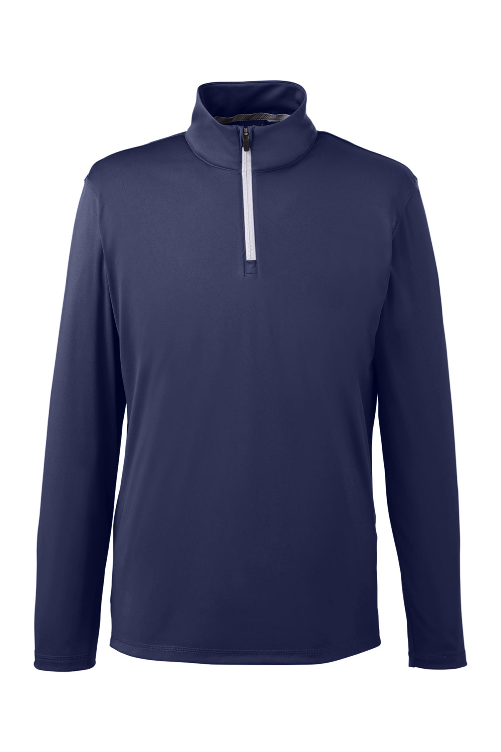 Puma 596807 Mens Icon Performance Moisture Wicking 1/4 Zip Sweatshirt Peacoat Blue Flat Front