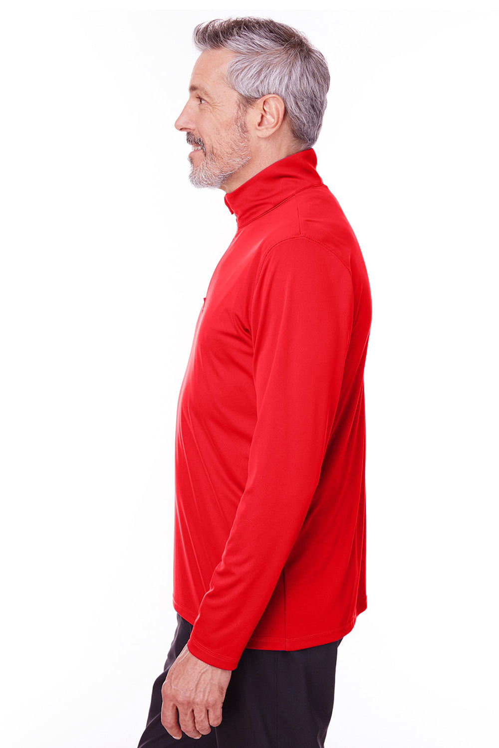 Puma 596807 Mens Icon Performance Moisture Wicking 1/4 Zip Sweatshirt High Risk Red Model 3q