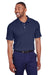 Puma 596920 Mens Fusion Performance Moisture Wicking Short Sleeve Polo Shirt Peacoat Blue Model Front