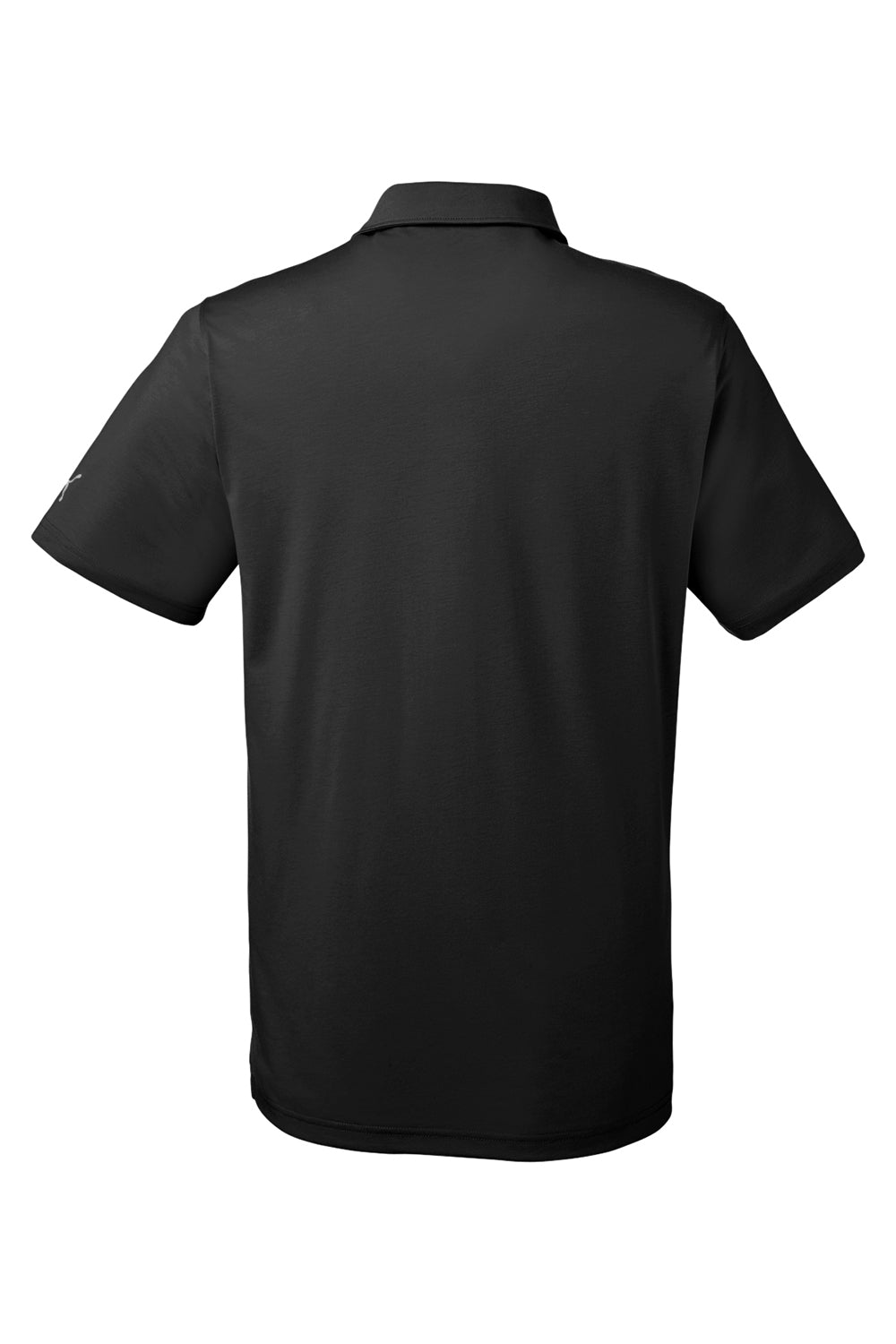 Puma 596920 Mens Fusion Performance Moisture Wicking Short Sleeve Polo Shirt Black Flat Back