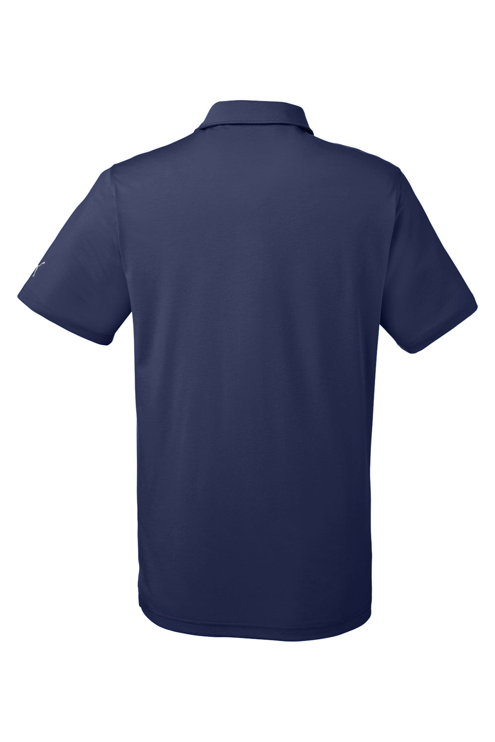 Puma 596920 Mens Fusion Performance Moisture Wicking Short Sleeve Polo Shirt Peacoat Blue Flat Back