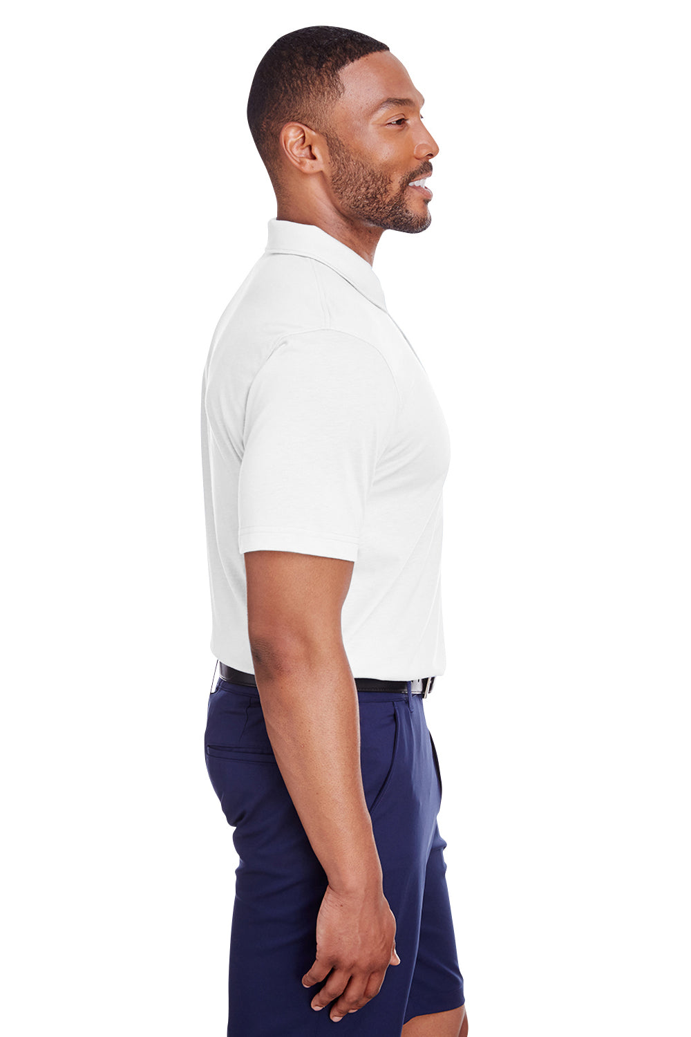 Puma 596920 Mens Fusion Performance Moisture Wicking Short Sleeve Polo Shirt Bright White Model 3q