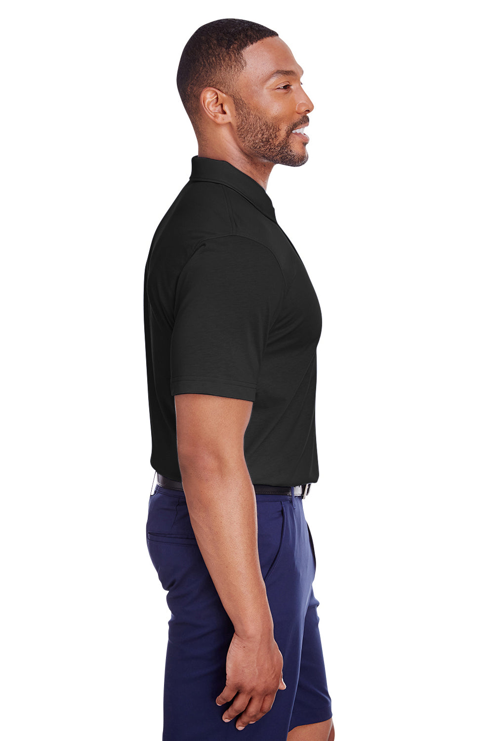 Puma 596920 Mens Fusion Performance Moisture Wicking Short Sleeve Polo Shirt Black Model 3q