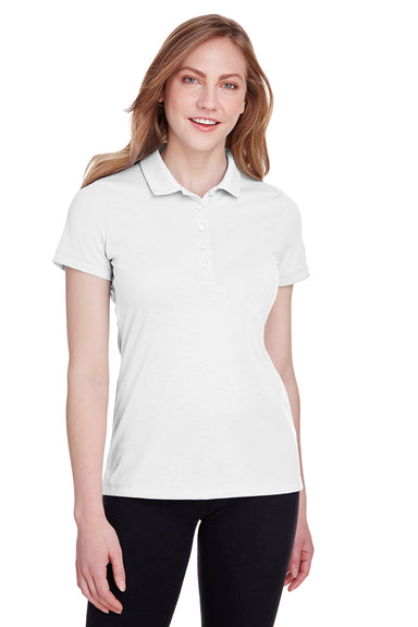 Puma 596921 Womens Fusion Performance Moisture Wicking Short Sleeve Polo Shirt Bright White Model Front