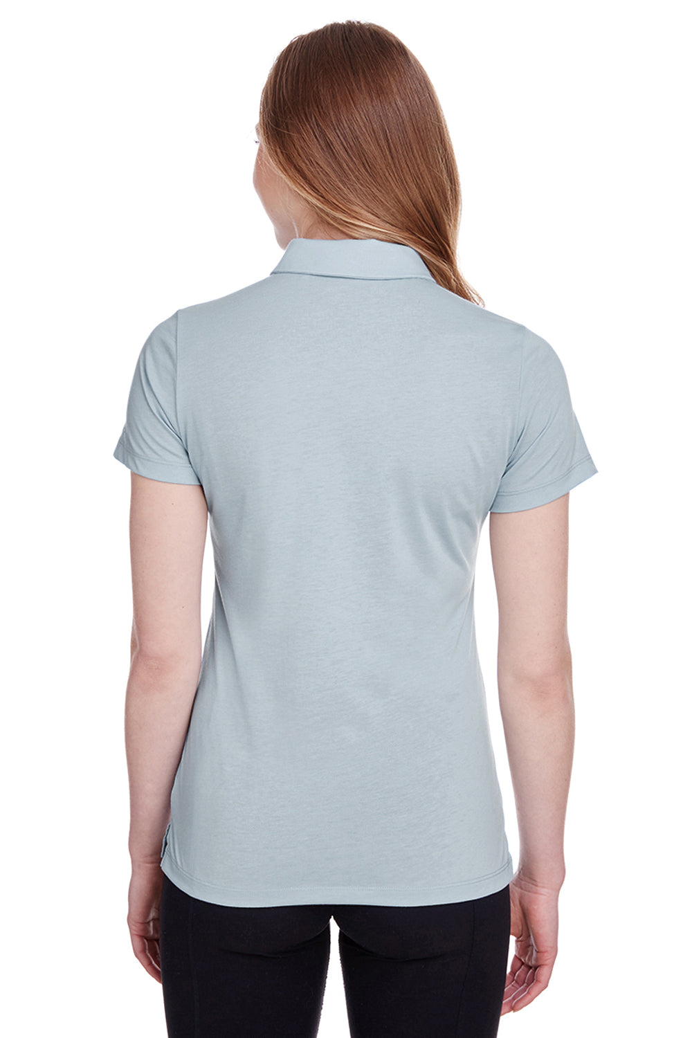 Puma 596921 Womens Fusion Performance Moisture Wicking Short Sleeve Polo Shirt Quarry Grey Model Back