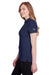 Puma 596921 Womens Fusion Performance Moisture Wicking Short Sleeve Polo Shirt Peacoat Blue Model Side