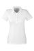 Puma 596921 Womens Fusion Performance Moisture Wicking Short Sleeve Polo Shirt Bright White Flat Front