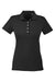 Puma 596921 Womens Fusion Performance Moisture Wicking Short Sleeve Polo Shirt Black Flat Front