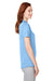 Puma 597695 Womens Cloudspun Free Moisture Wicking Short Sleeve Polo Shirt Heather Placid Blue Model Side