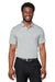 Puma 599120 Mens Gamer Moisture Wicking Short Sleeve Polo Shirt High Rise Grey Model Front
