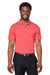 Puma 599120 Mens Gamer Moisture Wicking Short Sleeve Polo Shirt Hot Coral Model Front