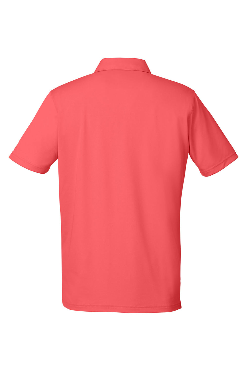 Puma 599120 Mens Gamer Moisture Wicking Short Sleeve Polo Shirt Hot Coral Flat Back