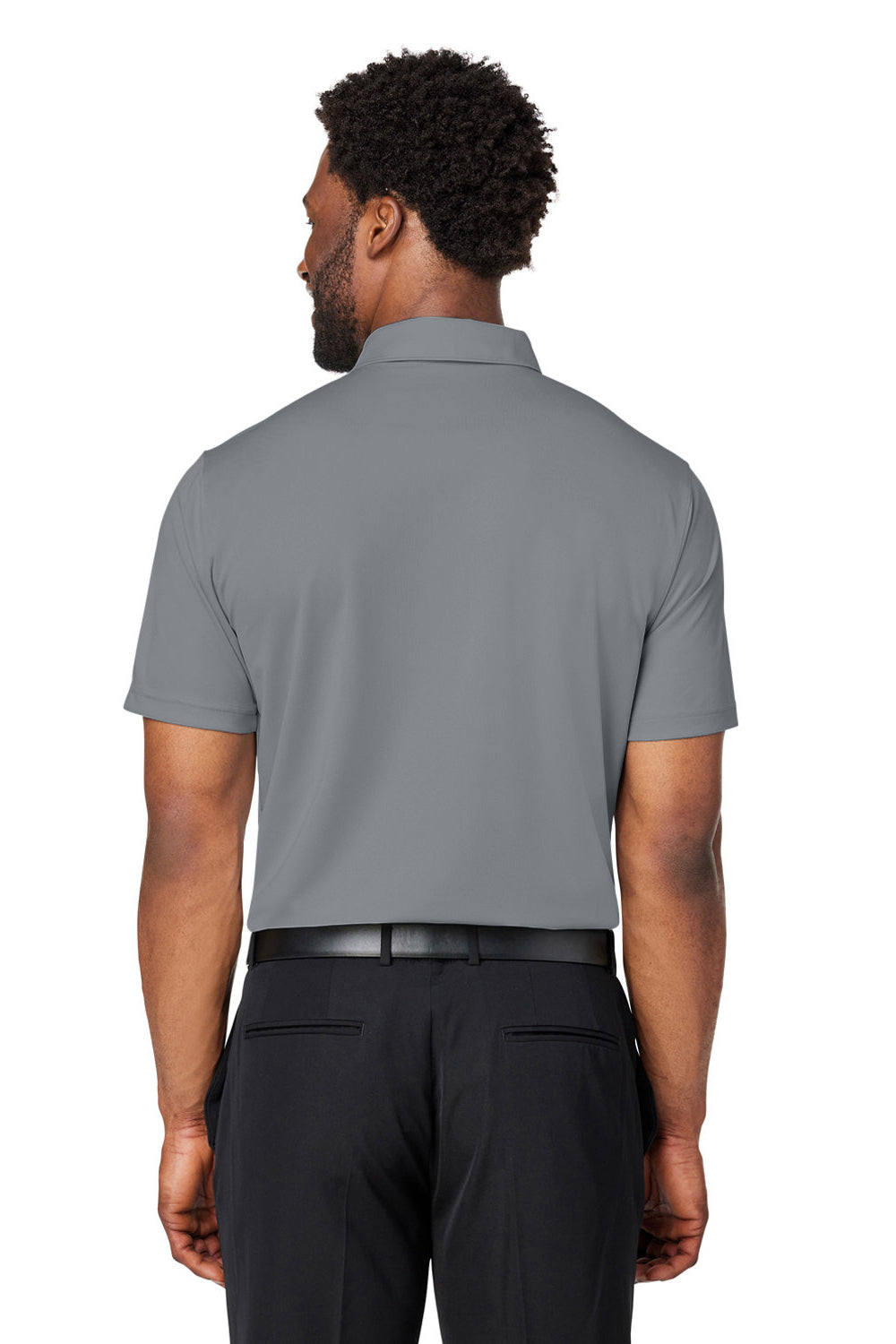 Puma 599120 Mens Gamer Moisture Wicking Short Sleeve Polo Shirt Quiet Shade Grey Model Back