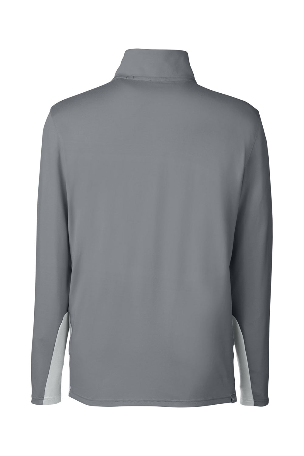Puma 599127 Mens Gamer Moisture Wicking 1/4 Zip Sweatshirt Quiet Shade Grey Flat Back