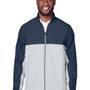 Puma Mens 1st Mile Moisture Wicking Full Zip Wind Jacket - Navy Blue/High Rise Grey