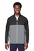 Puma 599128 Mens 1st Mile Moisture Wicking Full Zip Wind Jacket Black/Quiet Shade Grey Model Front