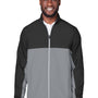 Puma Mens 1st Mile Moisture Wicking Full Zip Wind Jacket - Black/Quiet Shade Grey