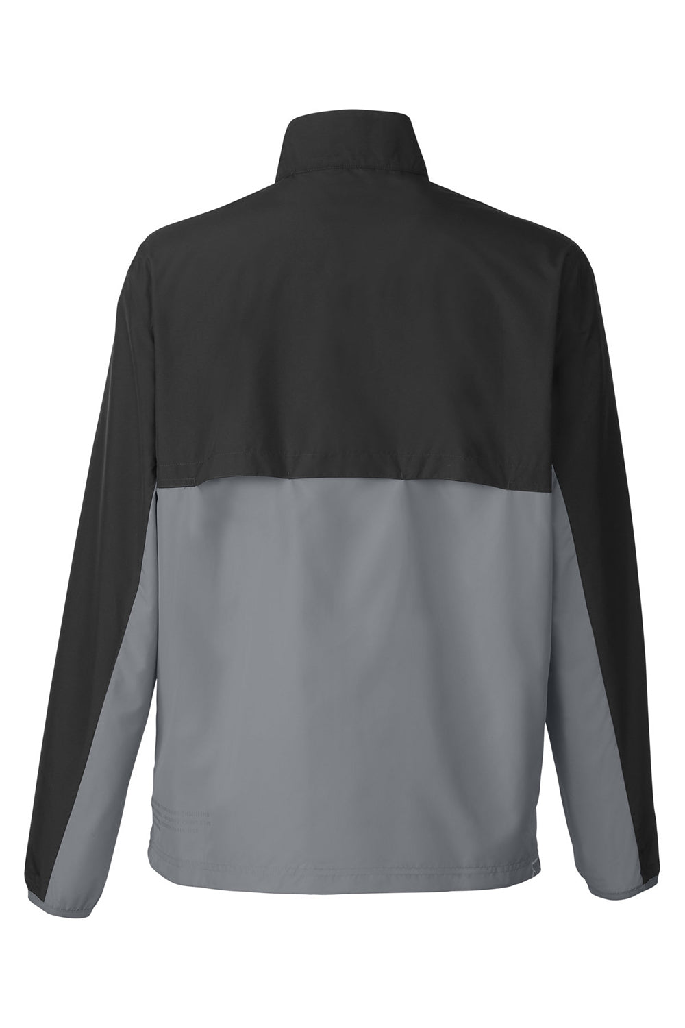 Puma 599128 Mens 1st Mile Moisture Wicking Full Zip Wind Jacket Black/Quiet Shade Grey Flat Back