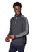 Puma 599129 Mens Cloudspun Moisture Wicking 1/4 Zip Sweatshirt Heather Black/Quiet Shade Grey Model 3q