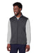 Puma 599130 Mens Cloudspun T7 Moisture Wicking Full Zip Vest Heather Black/Quiet Shade Grey Model Front