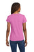 Gildan 5V00L Womens Short Sleeve V-Neck T-Shirt Azalea Pink Model Back