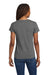 Gildan 5V00L Womens Short Sleeve V-Neck T-Shirt Charcoal Grey Model Back