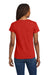 Gildan 5V00L Womens Short Sleeve V-Neck T-Shirt Red Model Back