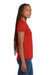 Gildan 5V00L Womens Short Sleeve V-Neck T-Shirt Red Model Side