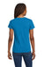 Gildan 5V00L Womens Short Sleeve V-Neck T-Shirt Sapphire Blue Model Back